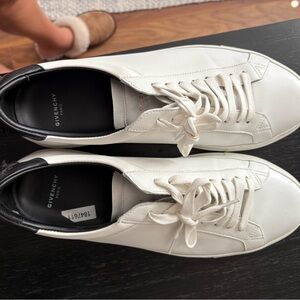 Givenchy Men's White Sneakers with Black Heel